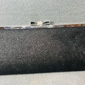 INC International‎ Concepts Black Glitter Clutch